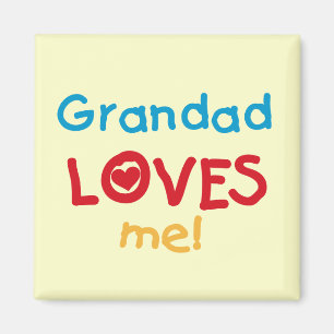 Opa Loves Me T-shirts en geschenken Magneet