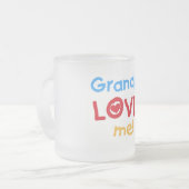 Opa Loves Me T-shirts en geschenken Matglas Koffiemok (Voorkant links)