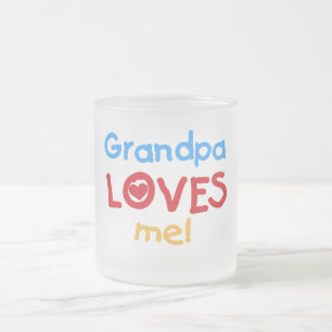 Opa Loves Me T-shirts en geschenken Matglas Koffiemok
