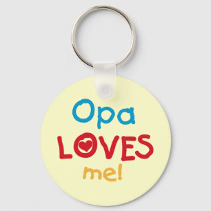 Opa Loves Me T-shirts en geschenken Sleutelhanger
