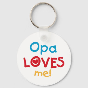 Opa Loves Me T-shirts en geschenken Sleutelhanger