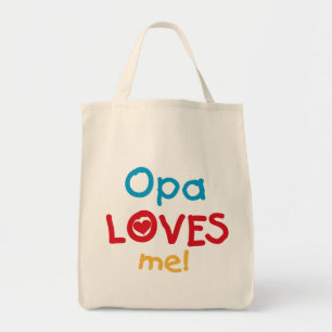 Opa Loves Me T-shirts en geschenken Tote Bag