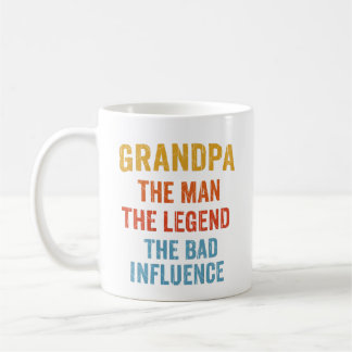 Opa Man Legende Slechte Invloed Illustratie Koffiemok