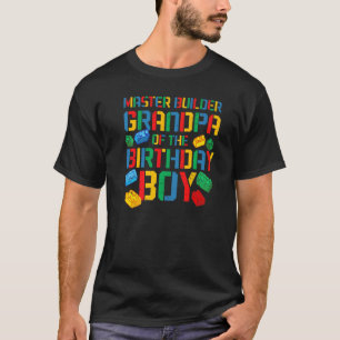 Opa Master Builder Building Bricks Blocks Fami T-shirt