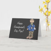 Opa met Krantenontwerp Kaart (Gele Bloem)