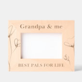 Opa & mij Bloemen Custom Wood Lijsten Gegraveerde Lijstjes (Voorkant)