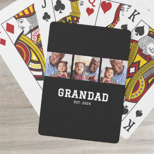 Opa Modern Vettig Zwart Zwart Foto 3 Pokerkaarten