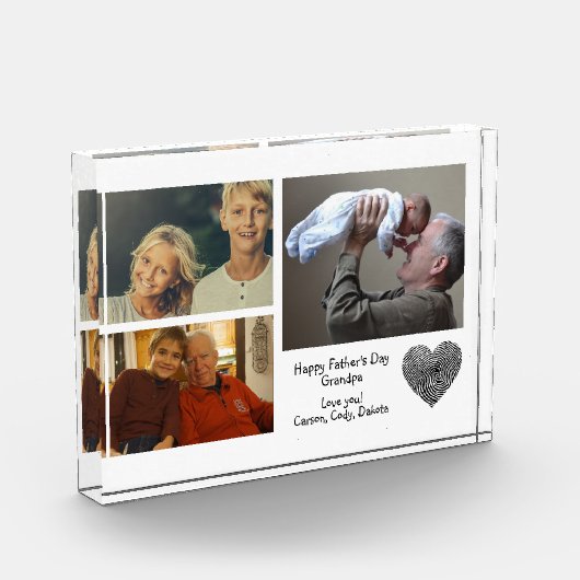 Opa - Moderne dag voor aangepaste fotocollage Fotoblokken (Links)