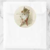 Opa Mouse Een krant lezen Ronde Sticker (Tas)