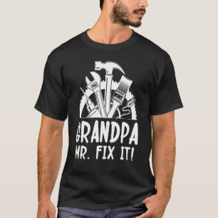 Opa, Mr Fix... het gelukkige vaderdag Mechanic Plu T-shirt