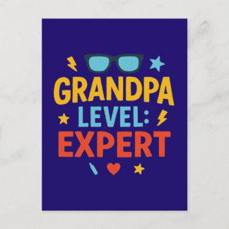 opa niveau expert (cartoonstijl) briefkaart