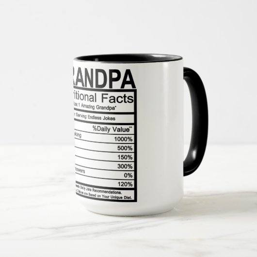 Opa Nutritional Facts Mok (Voorkant rechts)