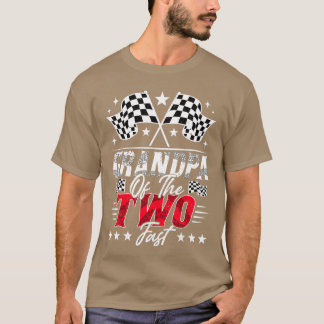 Opa Ofhewo Snel Tweede Verjaardag Racende Auto Fam T-shirt
