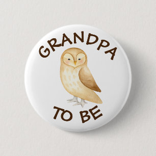 Opa om Woodland Animals Baby shower Button te zijn