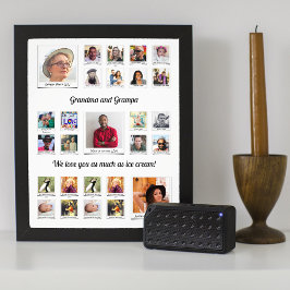 Opa Oma Familie Fotocollage Foto Afdruk