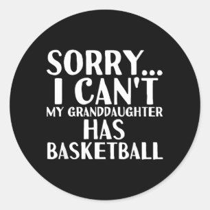 Opa Oma _ Mijn kleindochter heeft honkbal Ronde Sticker