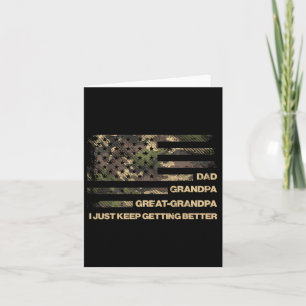 Opa Oma Oudoom Camouflage Vlag Vader Ouders Dag Kaart