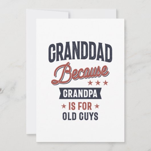 Opa omdat opa voor oude jongens is bedankkaart (Voorkant)