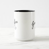 Opa onthult Est. Jaar minimalistisch zwart-wit Mok (Midden)