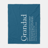 Opa Opa Definitie Blauw Fleece Deken (Voorkant)