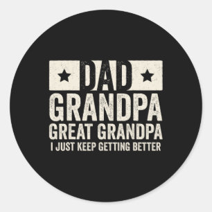 Opa Opa Opa Opa Vader&#; s Dag Shirt Fr Ronde Sticker