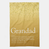 Opa, Opa, Papa Definitie Goud Glitters Theedoek (Verticaal)