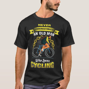 Opa Opa Papa Fietser Oud Man Fietsen Lo T-shirt