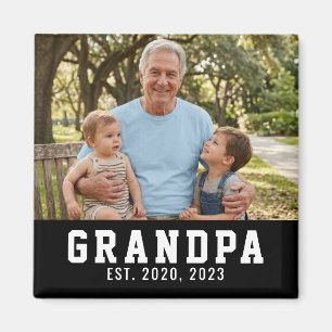 Opa Opgericht Foto Cadeau Magneet