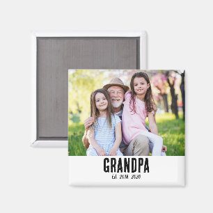 Opa Opgericht Foto Cadeau Magneet