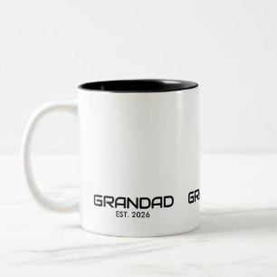 Opa Opgericht Nieuwe Opa Cadeau Tweekleurige Koffiemok