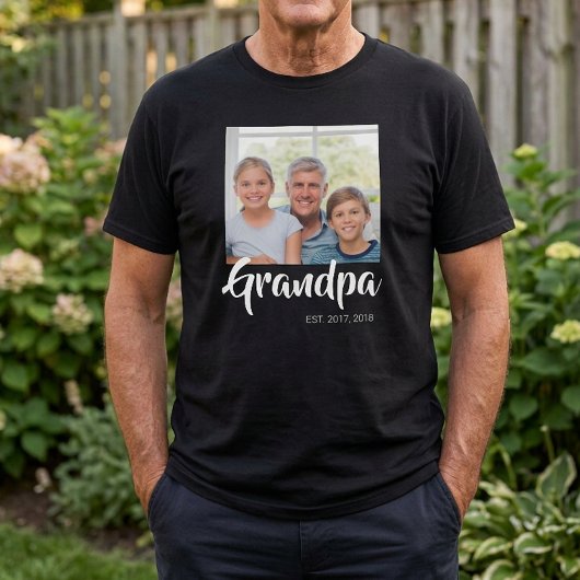 Opa Opgericht Script Foto T-shirt