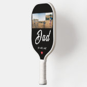 Opa Opgericht Witte Script Rode Hart 3 Foto Pickleball Paddle (Links)