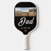 Opa Opgericht Witte Script Rode Hart 3 Foto Pickleball Paddle (Voorkant)