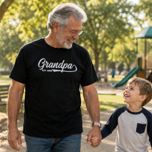 Opa Oprichting Typografie Nieuwe Opa Cadeau T-shirt