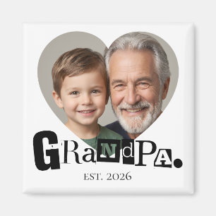 Opa Oprichtingsfoto Cadeau Voor Opa Magneet
