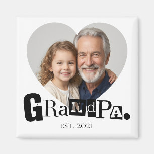 Opa Oprichtte Foto Cadeau Voor Grootvader Magneet