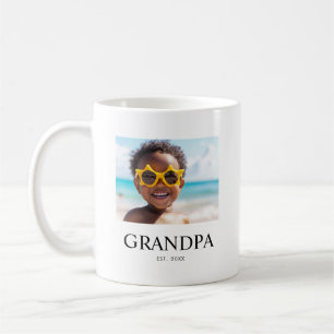 Opa Oprichtte Zwart Wit Modern Foto  Koffiemok