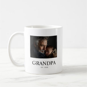 Opa Oprichtte Zwart Wit Modern Foto Koffiemok