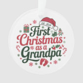 Opa Ornament, eerste kerst, aangepaste opa Ornament (voorkant)