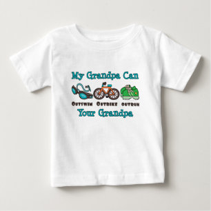 Opa Outswim Outbike Outrun Triathlon Baby T-sh