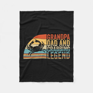 Opa-pap en krabbellegend fleece deken
