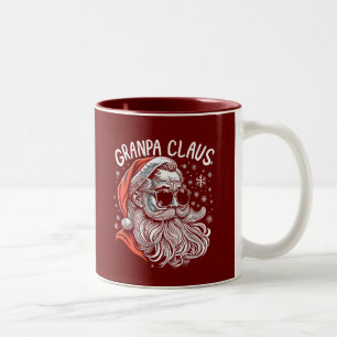 Opa Papa Claus Kerstman Grappig Kerst Geschenk Tweekleurige Koffiemok