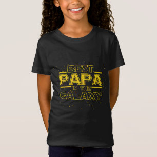 Opa Papa Gift Beste Papa in de Melkweg T-shirt