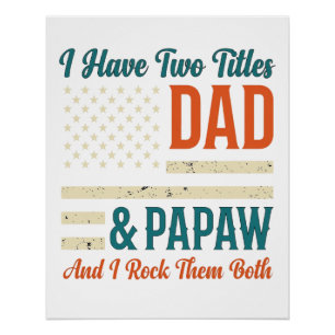 Opa Papa Vintage Patriottisch Familie T-shirt Ontw Perfect Poster