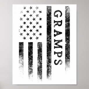 Opa Patriottische Amerikaanse Vlag Vaderdag Gr Poster