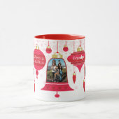 Opa Red Retro sierents Pink Snowflakes Mok (Midden)