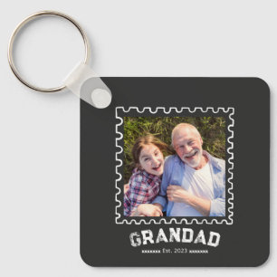 Opa Richtte Moderne Typografie Op Foto Sleutelhanger