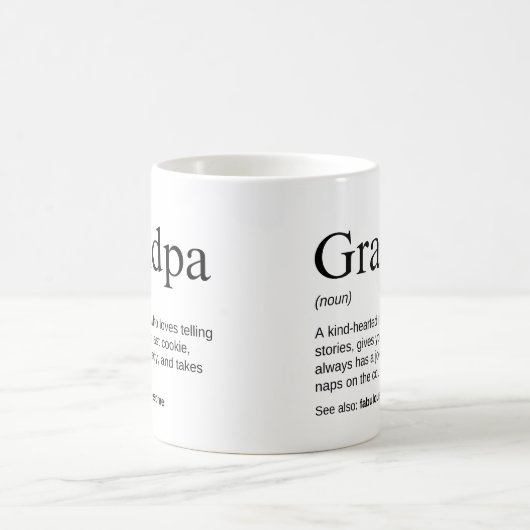 Opa Schattige Mooie Grootvader Definitie Koffiemok (Center)