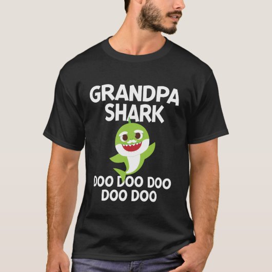 Opa Shark Doo Doo Doo Funny T-shirt (Voorkant)