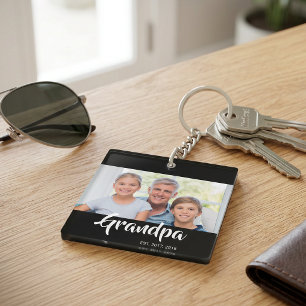 Opa Stelde Modern Schrift Foto Op Sleutelhanger